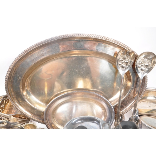 341 - A collection of 19th Century Victorian and later silver plate items comprising of egg cups on stand,... 