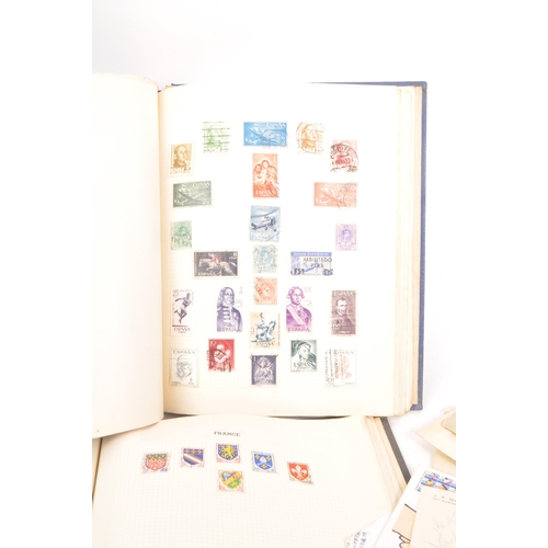 443 - Stamps - a vintage all-world stamp collection spanning two albums, and other philatelic material inc... 