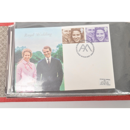 444 - Large extensive collection of British Royal Mail franked first day covers. To include black album Qu... 