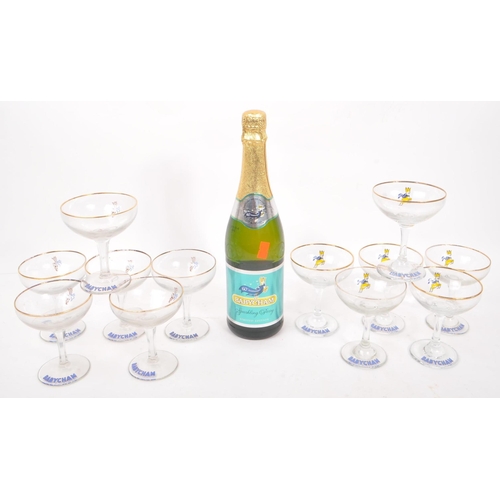 46 - Babycham - A collection of twelve 12 vintage 20th century Babycham sparkling perry drinking glasses.... 