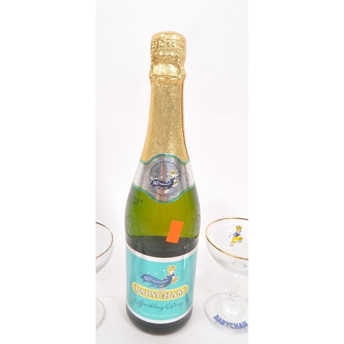 46 - Babycham - A collection of twelve 12 vintage 20th century Babycham sparkling perry drinking glasses.... 