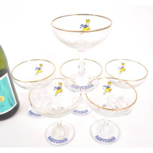 46 - Babycham - A collection of twelve 12 vintage 20th century Babycham sparkling perry drinking glasses.... 