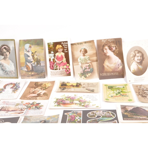 467 - Greetings postcards. Collection (approx. 700) mostly pre WWI. Birthdays, Good Luck, Christmas, New Y... 