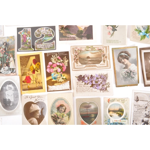 467 - Greetings postcards. Collection (approx. 700) mostly pre WWI. Birthdays, Good Luck, Christmas, New Y... 