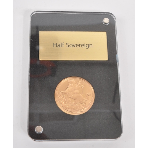 483 - A 2017 Gibraltar issued Gold Half Sovereign coin. The coin in slab. With original packaging and cert... 