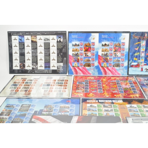 488 - Royal Mail - A collection of sixteen British Royal Mail commemorative stamp sheets presentation pack... 