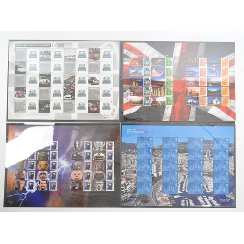 488 - Royal Mail - A collection of sixteen British Royal Mail commemorative stamp sheets presentation pack... 