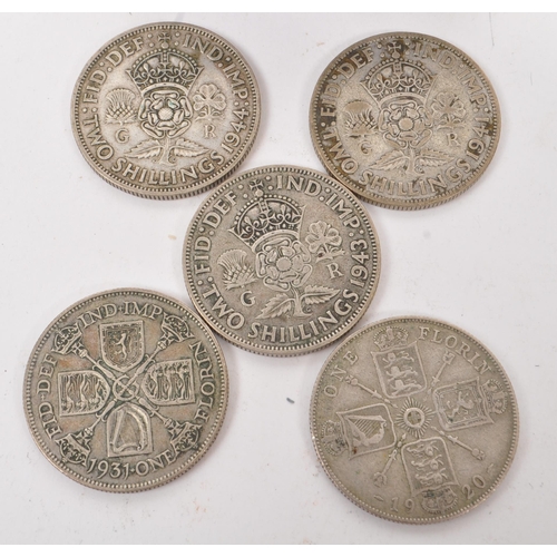 506 - A collection of early 20th century British George V & VI and Victorian silver coins. The collection ... 