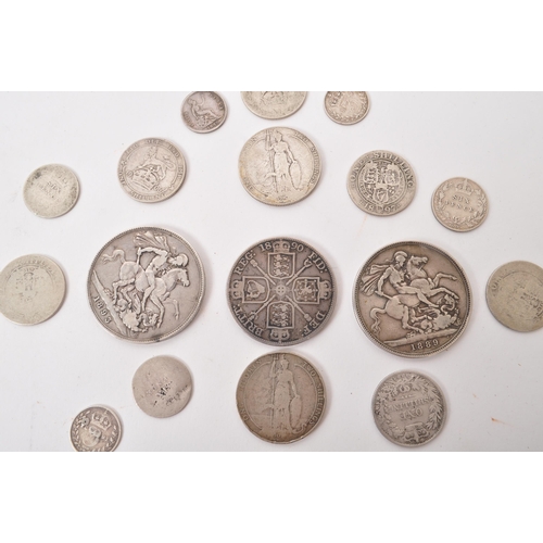 509 - A collection of 19th Century Victorian and early 20th Century Edwardian silver .925 coins to include... 