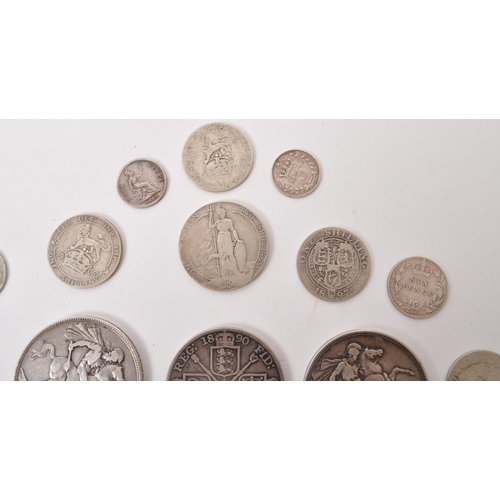 509 - A collection of 19th Century Victorian and early 20th Century Edwardian silver .925 coins to include... 