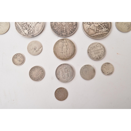 509 - A collection of 19th Century Victorian and early 20th Century Edwardian silver .925 coins to include... 