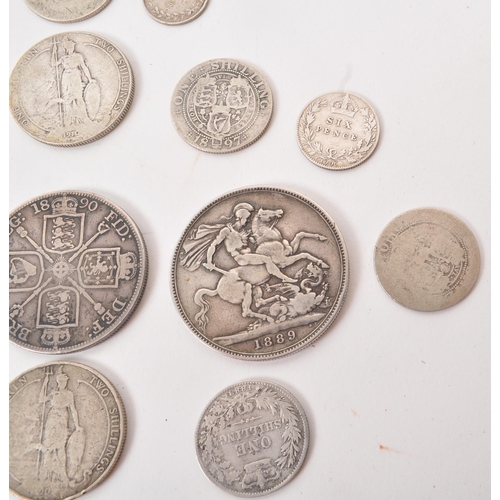 509 - A collection of 19th Century Victorian and early 20th Century Edwardian silver .925 coins to include... 