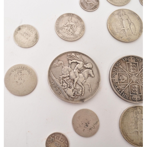 509 - A collection of 19th Century Victorian and early 20th Century Edwardian silver .925 coins to include... 