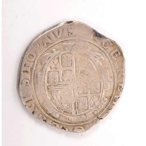 521 - A circa 17th century 1625-1649 King Charles I silver half crown hammered coin. The coin featuring th... 