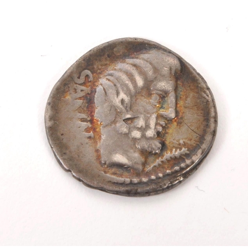 522 - Lucius Titurius Sabinus - A circa 89BC Lucius Titurius Sabinus Roman Denarius silver coin. The coin ... 