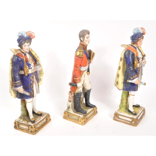 61 - A collection of three 20th Century continental believed French porcelain figurines to include two fi... 