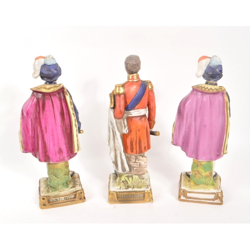 61 - A collection of three 20th Century continental believed French porcelain figurines to include two fi... 