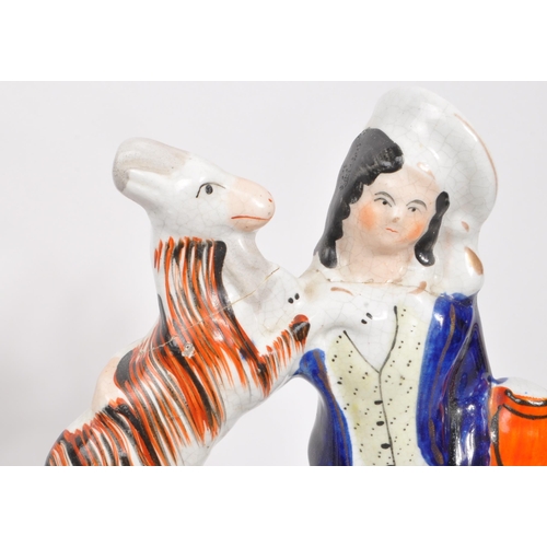 71 - A large collection of 19th century Victorian and later Staffordshire style ceramic figures. The coll... 