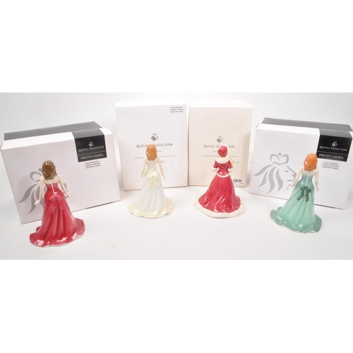 75 - Royal Doulton - A collection of four china porcelain Royal Doulton Pretty Ladies figurines comprisin... 