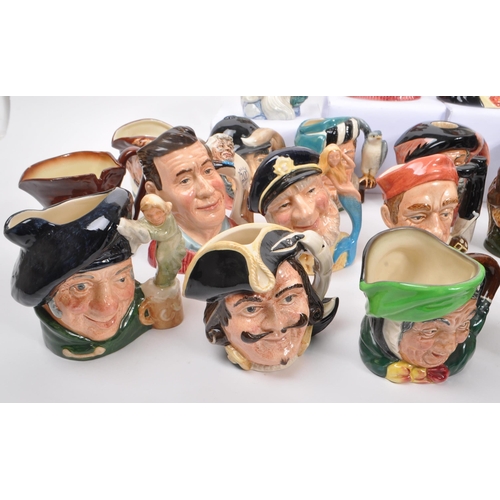 76 - Royal Doulton - A large collection of approx thirty china small toby / character jugs comprising of ... 