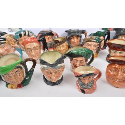 76 - Royal Doulton - A large collection of approx thirty china small toby / character jugs comprising of ... 