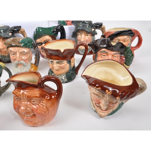 76 - Royal Doulton - A large collection of approx thirty china small toby / character jugs comprising of ... 