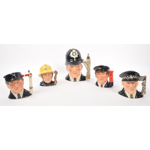 89 - Royal Doulton - Four small 20th Century ceramic Royal Doulton character jugs from the Journey Throug... 