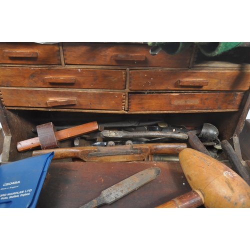 333 - A collection of vintage 20th century carpentry wood working tools. To include wood planes, hand scre... 