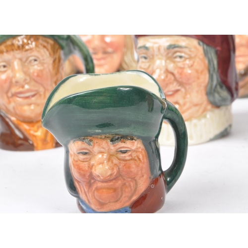 177 - Royal Doulton - Collection of small proportioned ceramic characters jugs. Mid 20th century to later ... 