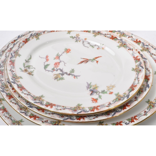 180 - L. Bernardaud & Co Limoges - A collection of five early 20th Century porcelain china graduating oval... 