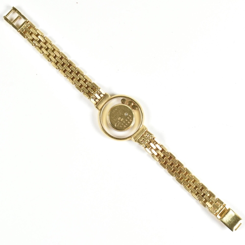 18 - A Chopard 18ct gold Happy Diamonds ladies wristwatch. The 18ct gold Chopard ladies wristwatch having... 