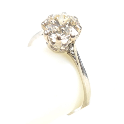 24A - A 1930s 18ct gold and diamond solitaire ring. The ring having an eight claw mounted old European cut... 