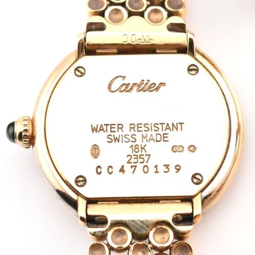 8 - A Cartier Trinity 18ct tri-colour gold wristwatch. The Cartier ladies 18ct gold wristwatch having an... 