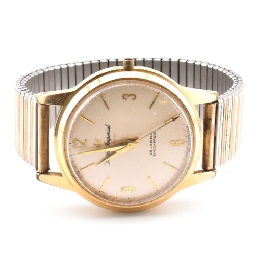 47a - A Smiths Imperial automatic gold plated gentleman's wristwatch. The circular silvered dial with bato... 