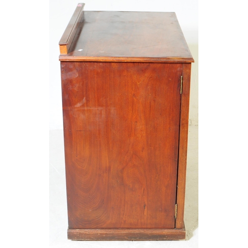 1014 - A 19th century Victorian mahogany Art Nouveau cabinet cupboard. The cupboard raised on a plinth base... 