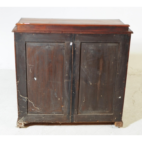 1014 - A 19th century Victorian mahogany Art Nouveau cabinet cupboard. The cupboard raised on a plinth base... 