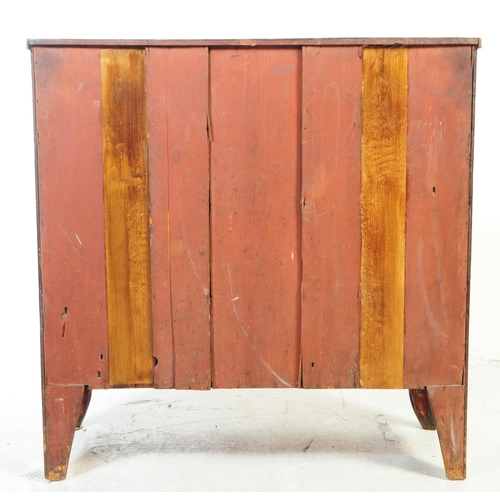 1049 - A 19th century George III bow front mahogany chest of drawers. The chest having a four drawer config... 