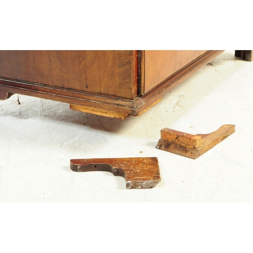 1059 - A 18th century George III mahogany library bookcase. The bookcase having astragal glazed twin doors ... 