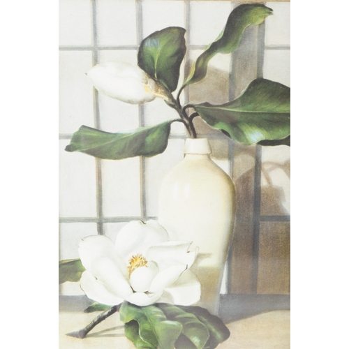 554 - Ethelyn Cosby Stewart (1900-1972)
 Magnolia 
 Early 20th century circa 1930s style life print on can... 