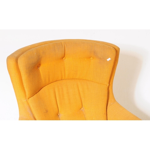 596 - British Modern Design - A mid 20th century circa 1960s swivel egg lounge armchair. The chair raised ... 