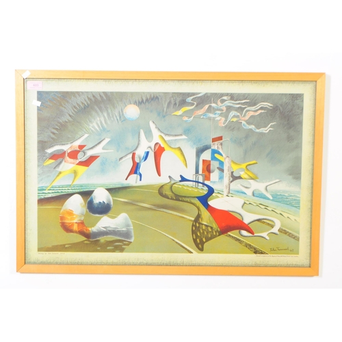 603 - John Tunnard (1900-1971)
 Holiday
 Lithograph Print - The Baynard Press for School Prints Ltd
 Frame... 