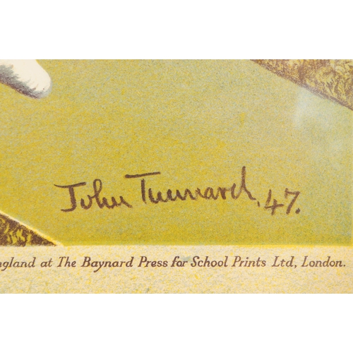 603 - John Tunnard (1900-1971)
 Holiday
 Lithograph Print - The Baynard Press for School Prints Ltd
 Frame... 