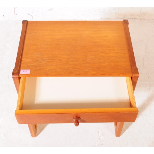 625 - British Modern Design - late 20th century pine side / hall table. Rectangular form with quadrille st... 