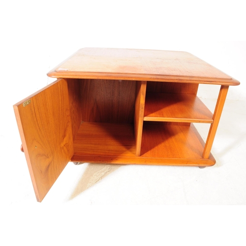 628 - Nathan Squares - A retro mid 20th century teak coffee table. Square form with configuration of pigeo... 