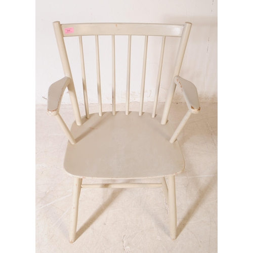 644 - Borge Mogensen 42 chair - Mid century scandinavian painted beech wood armchair. Having a stick back ... 