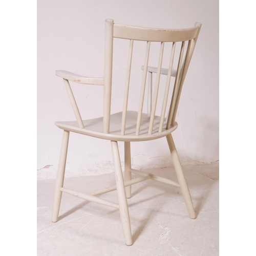 644 - Borge Mogensen 42 chair - Mid century scandinavian painted beech wood armchair. Having a stick back ... 