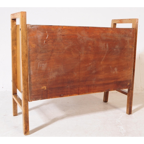 650 - British Modern Design - A mid 20th century circa 1940s oak wood record / music cabinet. The cabinet ... 