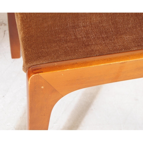 691 - British Modern Design - Mid century teak tile top coffee / occasional table. Rectangular form with t... 