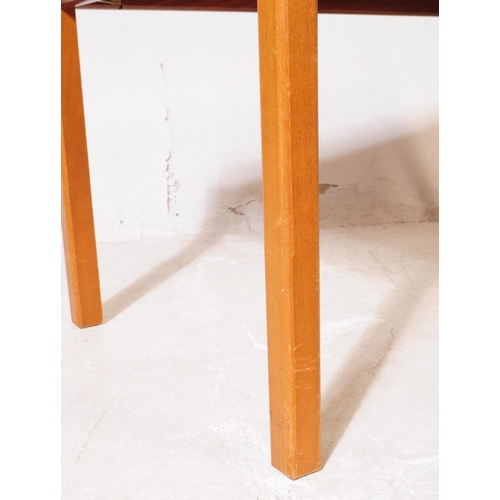 691 - British Modern Design - Mid century teak tile top coffee / occasional table. Rectangular form with t... 