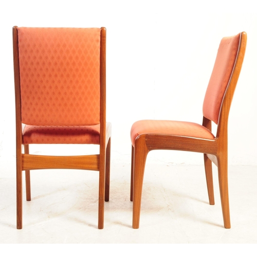 719 - G Plan  - A set of six mid 20th century G-Plan teak dining chairs. Each having upholstered backs and... 